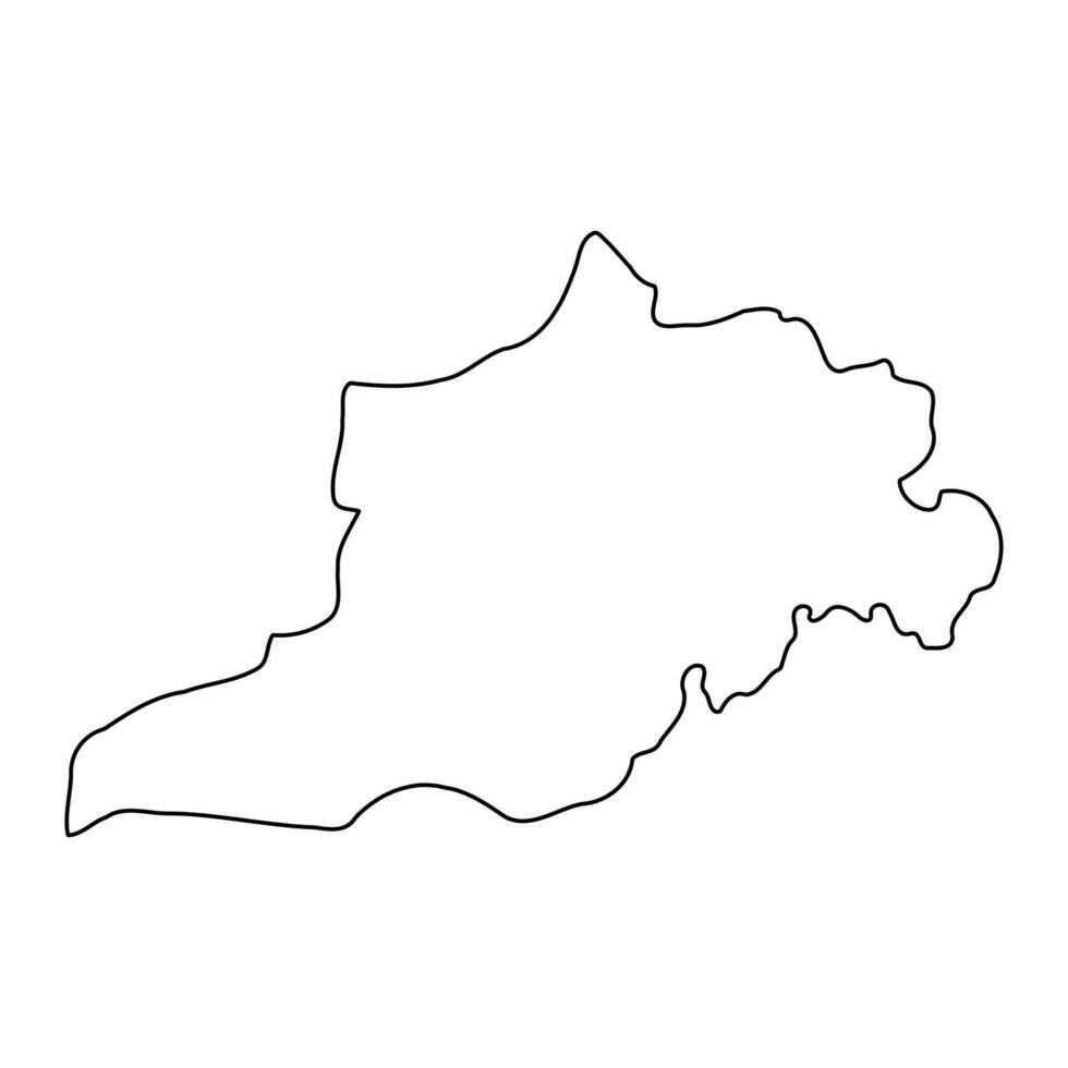 Apac District map, administrative division of Uganda. illustration. vector