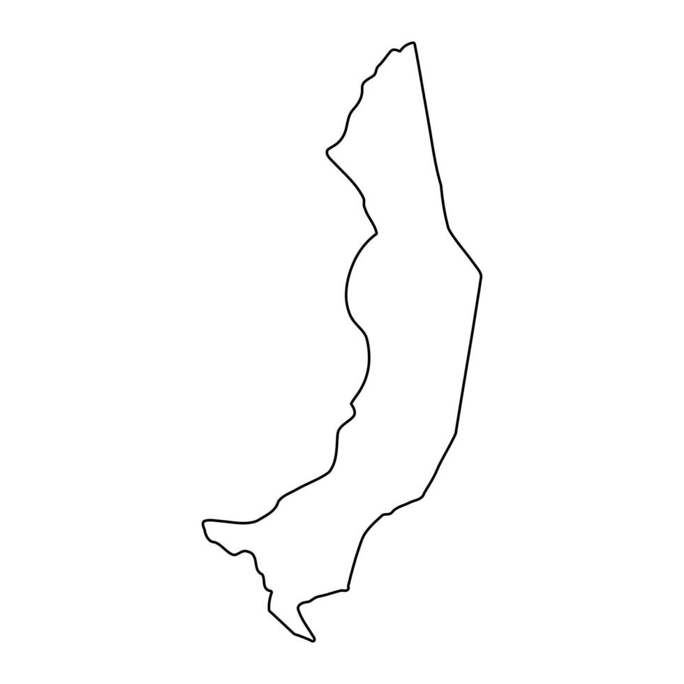 Amudat District map, administrative division of Uganda. illustration. vector