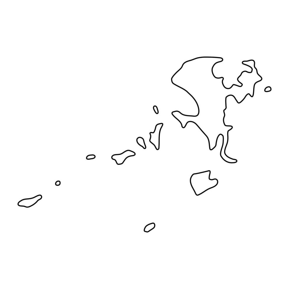 Buvuma District map, administrative division of Uganda. illustration. vector