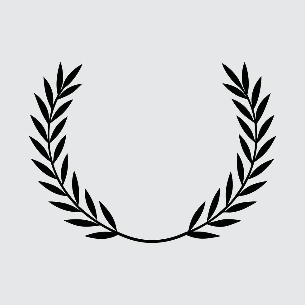 A laurel wreath icon on a white background vector