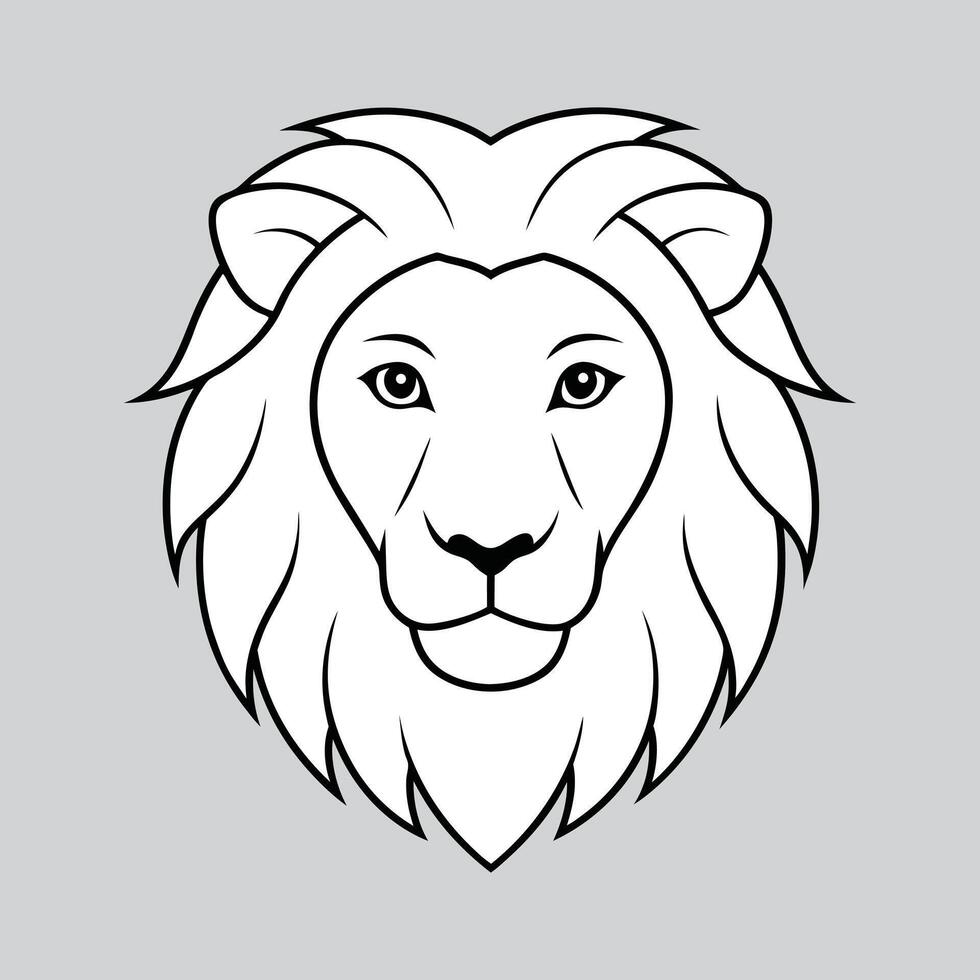 Lion head icon, illustration vector