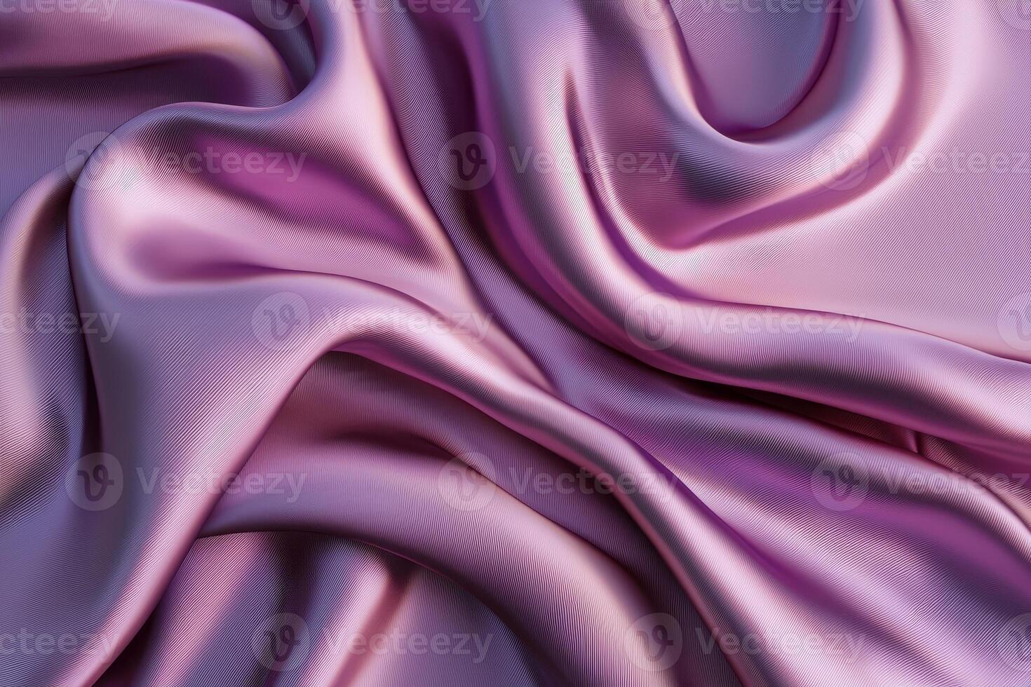 Elegant pink satin fabric draped in soft waves, highlighting texture and sheen. photo