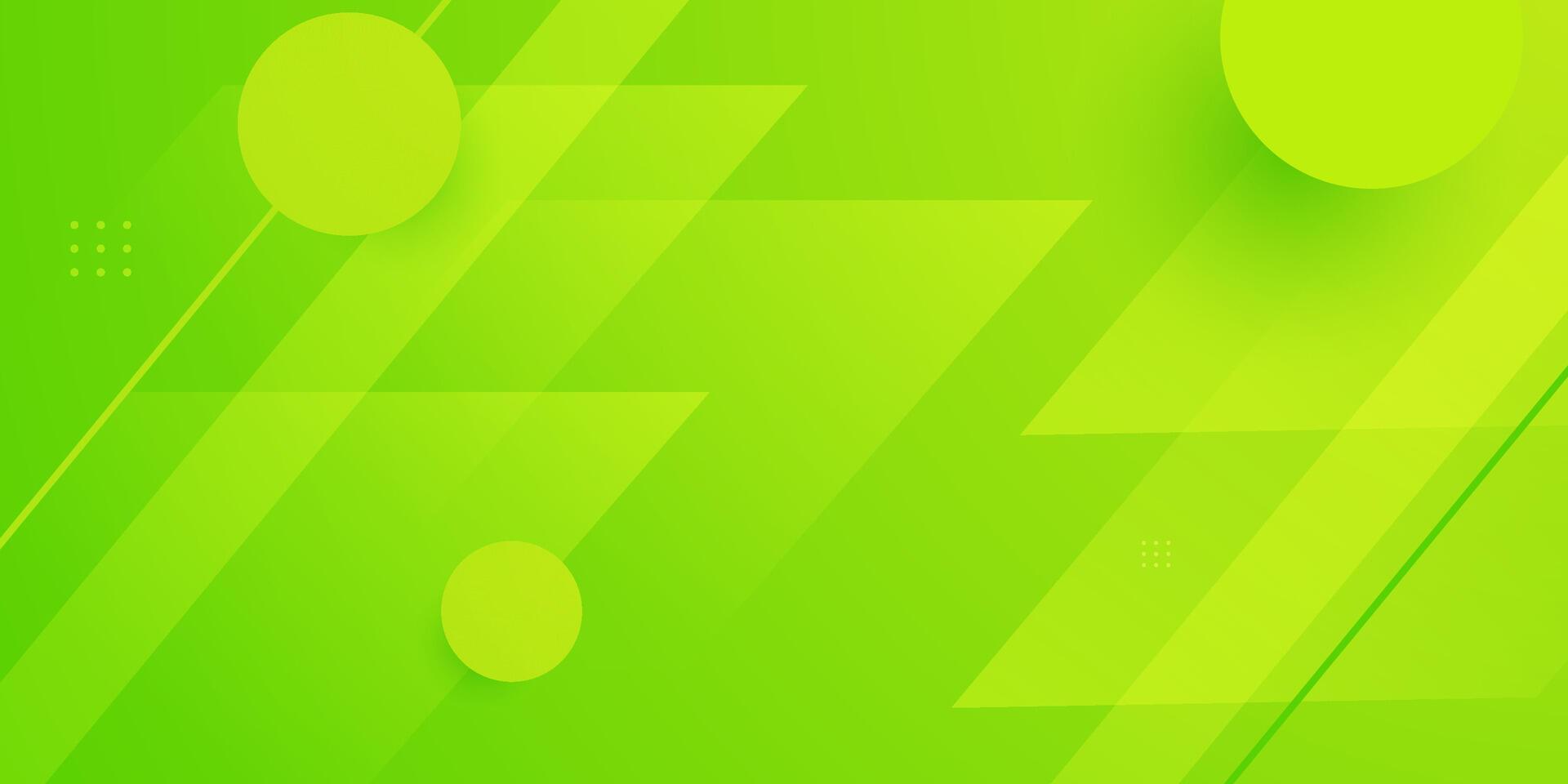 Abstract bright green banner 3D background with overlay shapes pattern. Green background with trendy pattern design. vector
