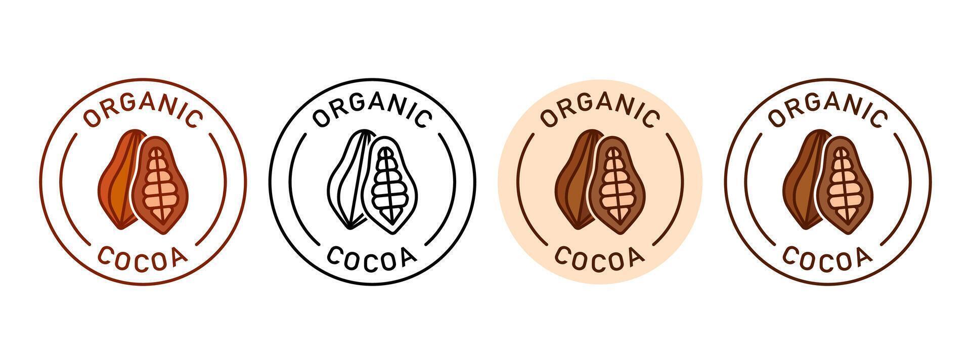 Roasted coffee beans label design for packaging. High quality coffee brown sticker. Transparent background. Illustration, logo, stamp, tag, emblem, mark or seal. vector