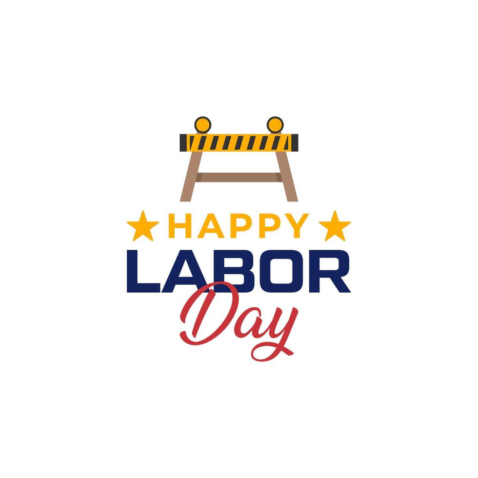 Happy labor day logo design element suistable for labor day celebration vector
