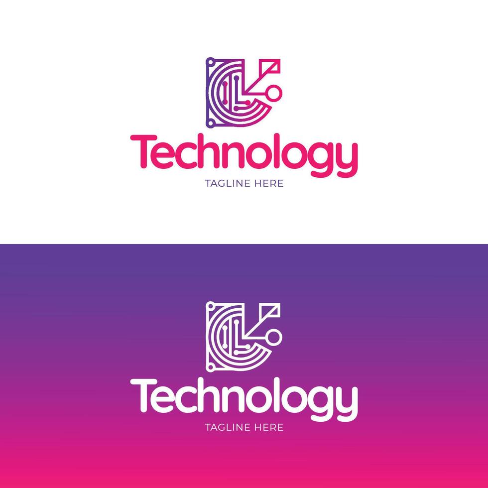 Global tech logo design illustration vector