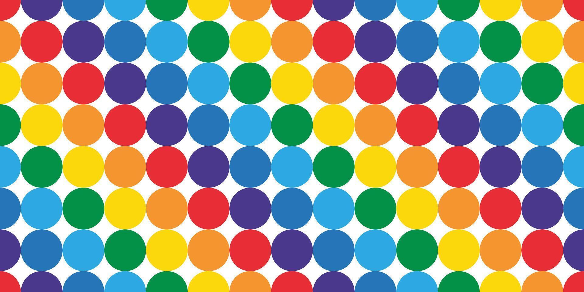 rainbow seamless pattern polka dot lgbt pride month scarf isolated cartoon doodle gift wrapping paper repeat background tile wallpaper illustration design vector