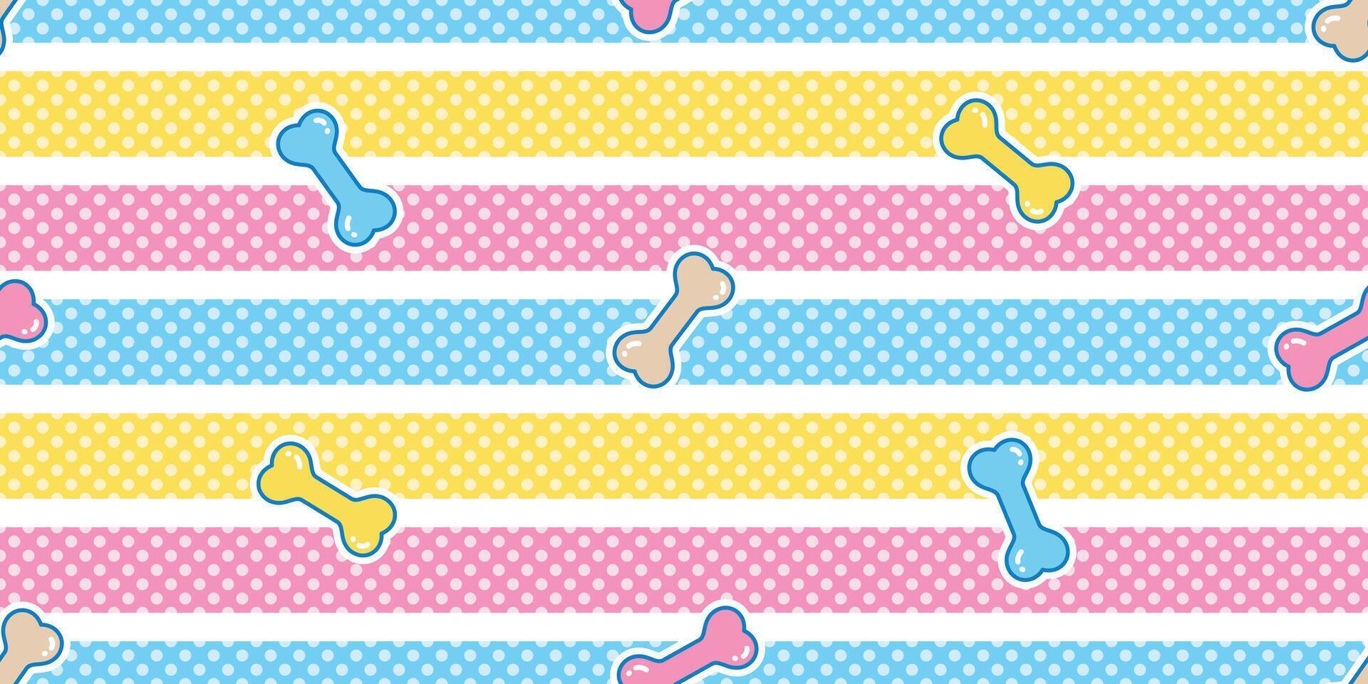 dog bone seamless pattern candy polka dot pet paw cat french bulldog cartoon doodle gift wrapping paper repeat wallpaper tile background scarf isolated illustration design vector