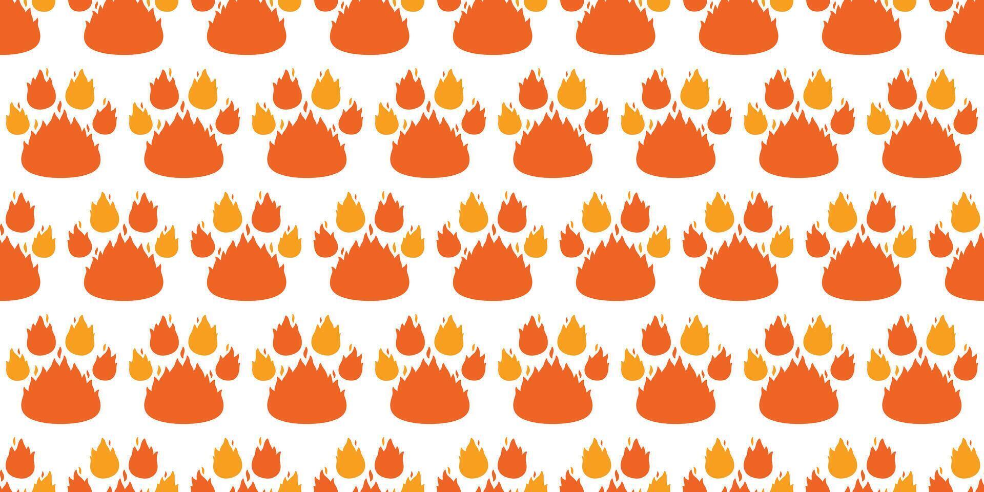 dog paw seamless pattern fire footprint burn cat kitten french bulldog puppy pet toy breed cartoon doodle gift wrapping paper repeat wallpaper tile background illustration design isolated vector