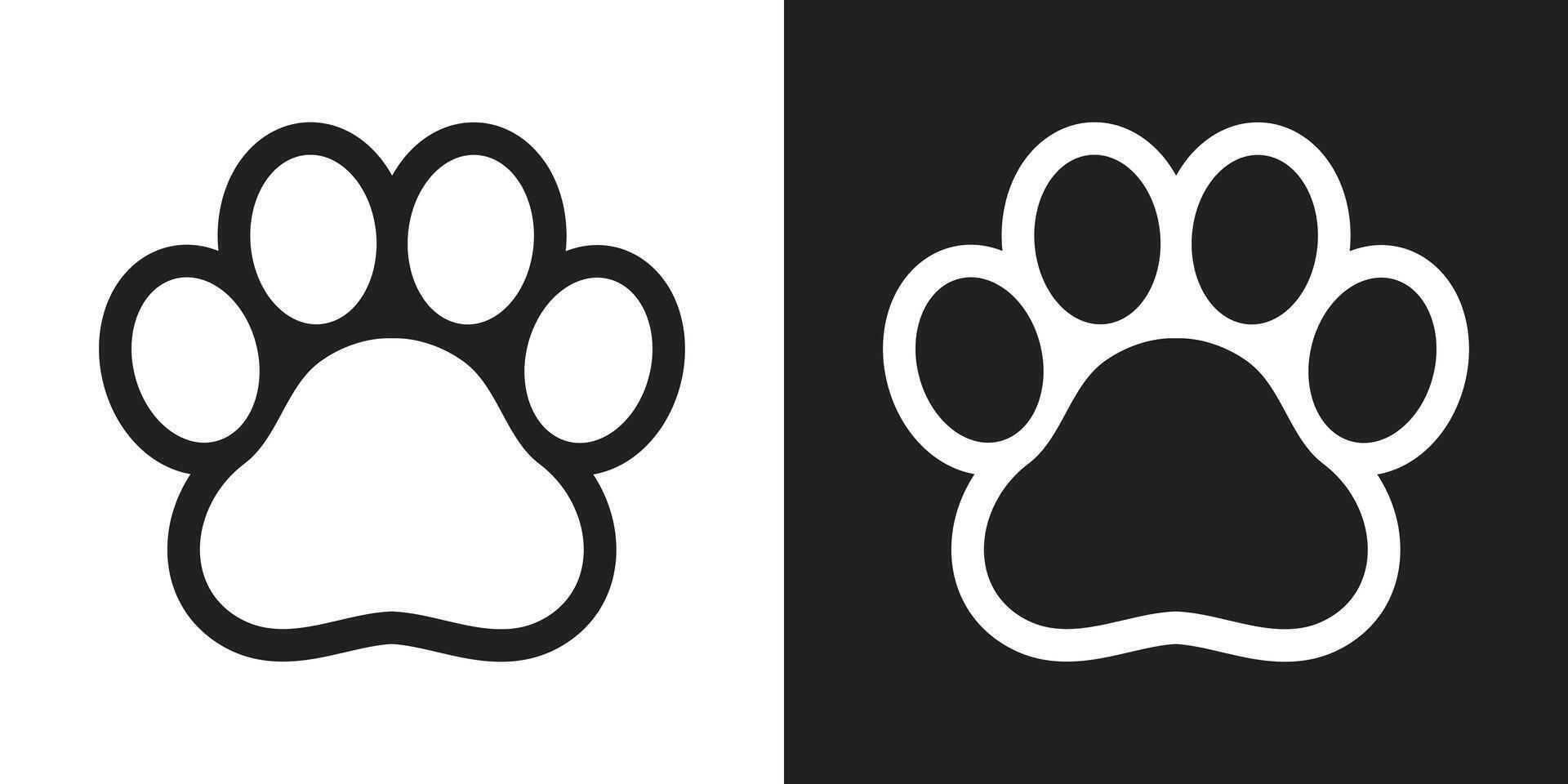 dog paw icon footprint cartoon logo symbol cat kitten pet cartoon character french bulldog illustration doodle clip art design vector