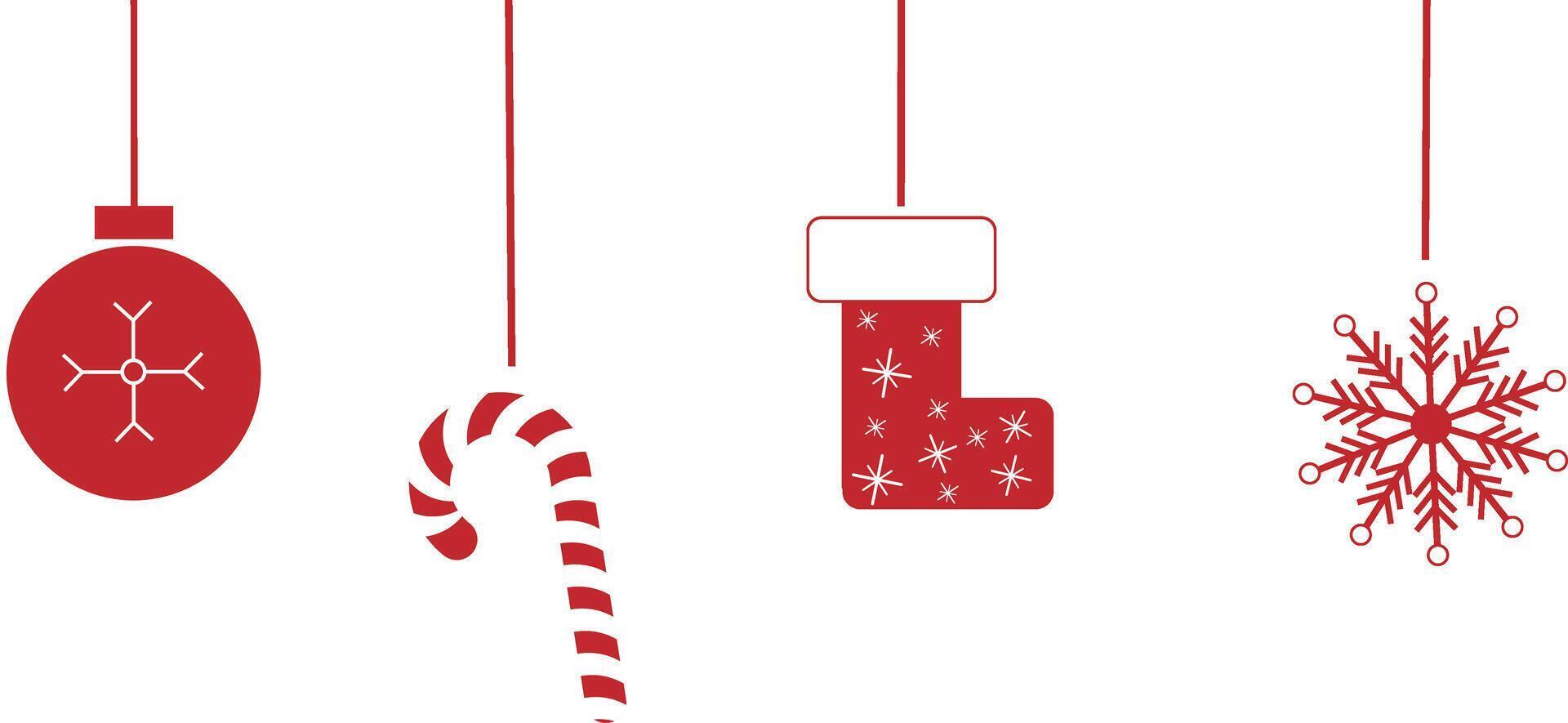 Set of Christmas icons vector