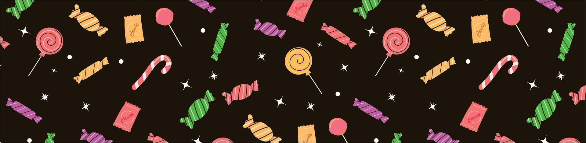 sweet candy seamless pattern background vector
