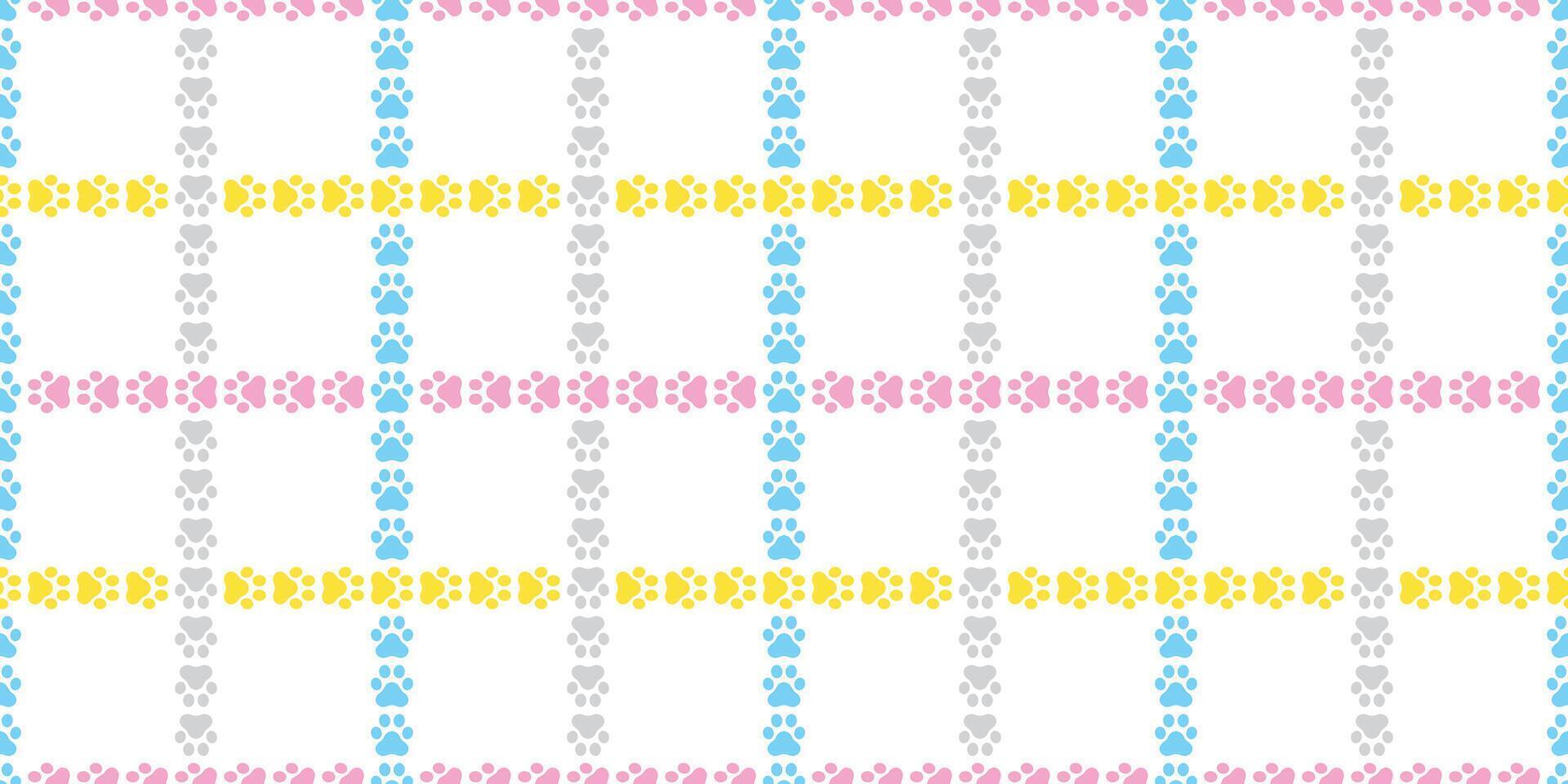 dog paw seamless pattern footprint cat kitten pastel color weave french bulldog puppy pet cartoon doodle gift wrapping paper tile background repeat wallpaper illustration design isolated vector
