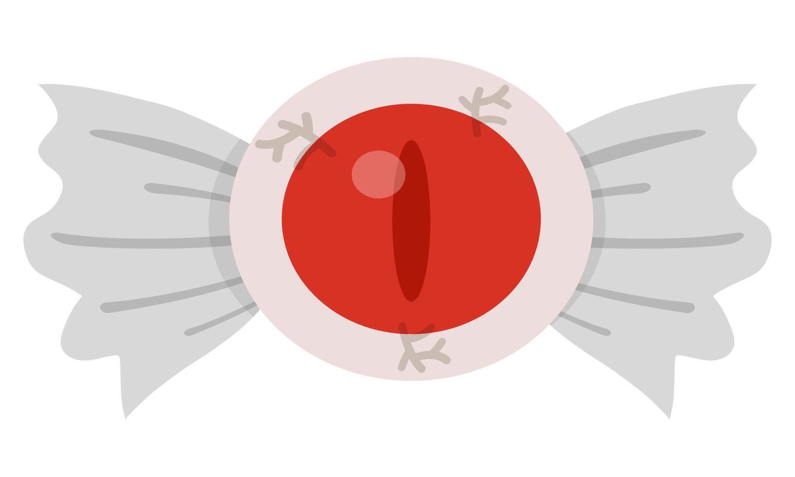 Halloween eyeball candy flat icon isolated on white background. vector