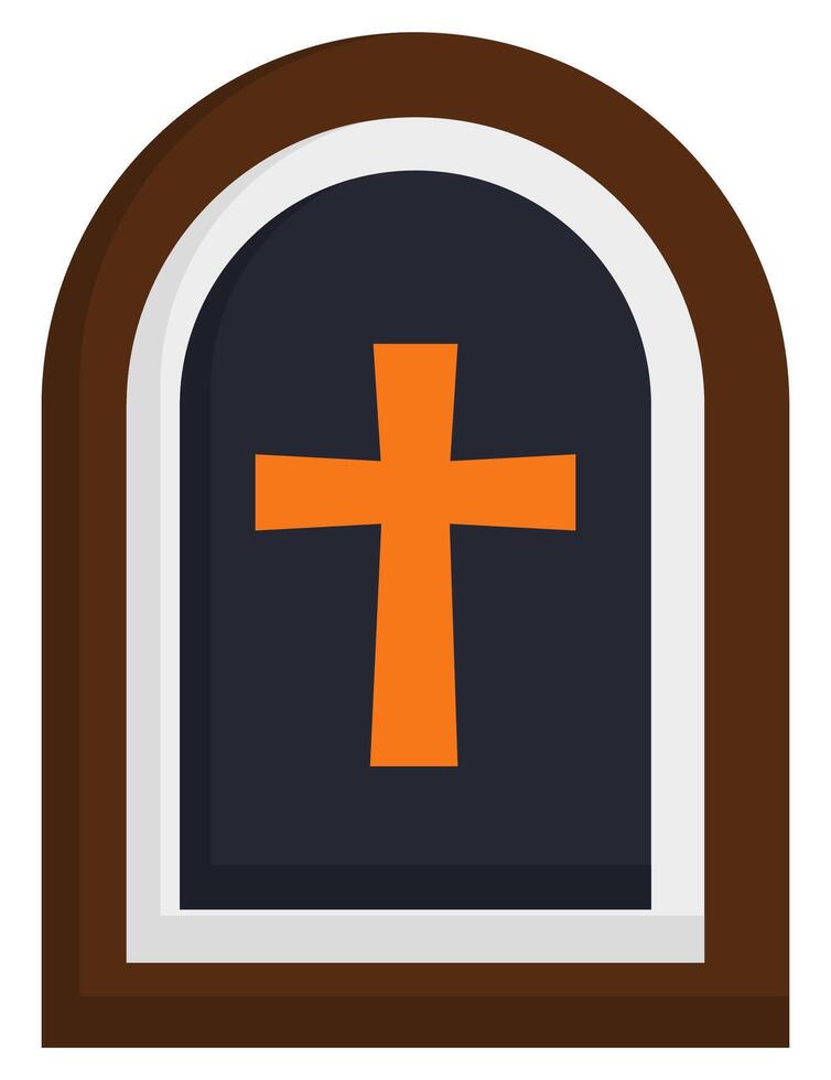 Graveyard flat icon isolated on white background. vector
