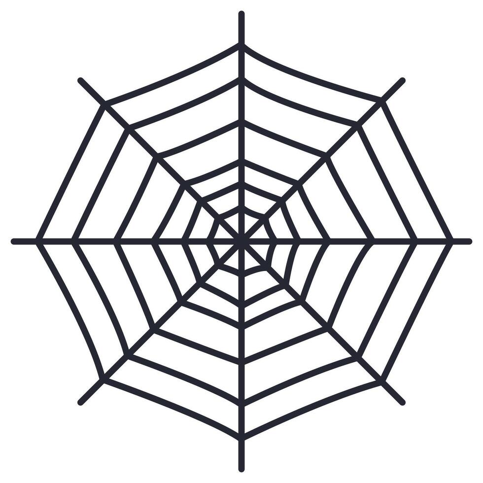The silhouette of the spider web vector