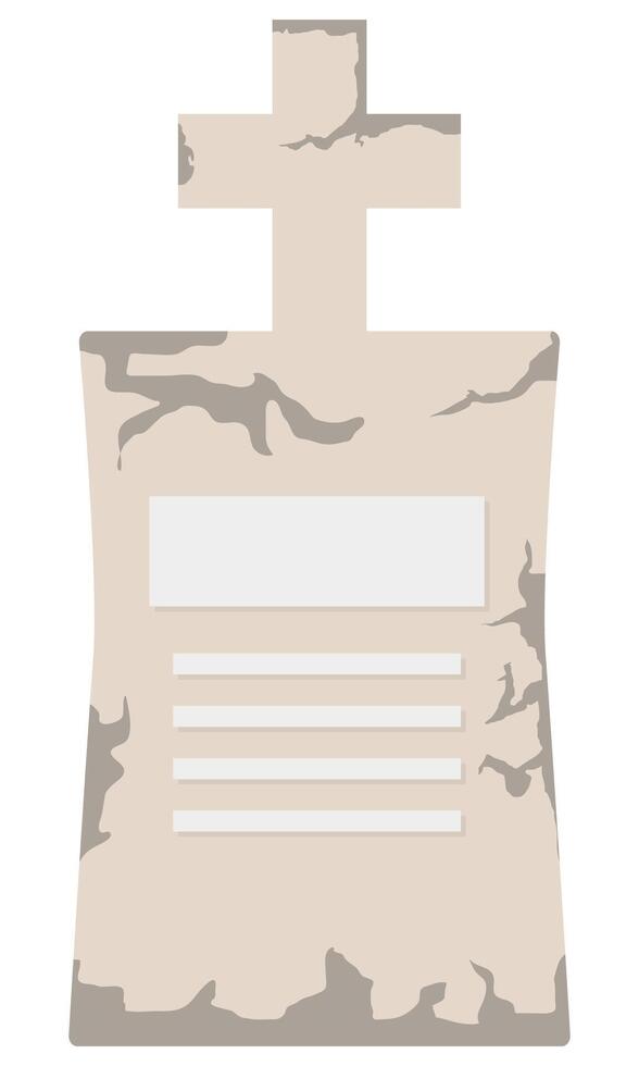 Halloween graveyard flat icon isolated on a white background. vector