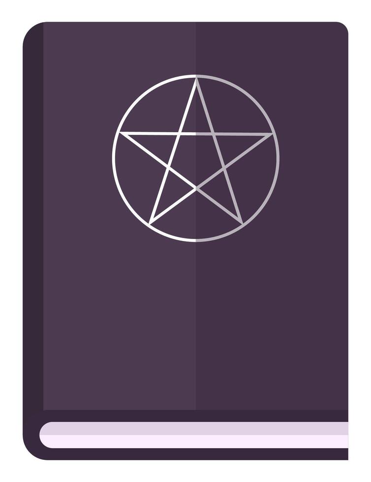 Halloween book flat icon isolated on white background. vector