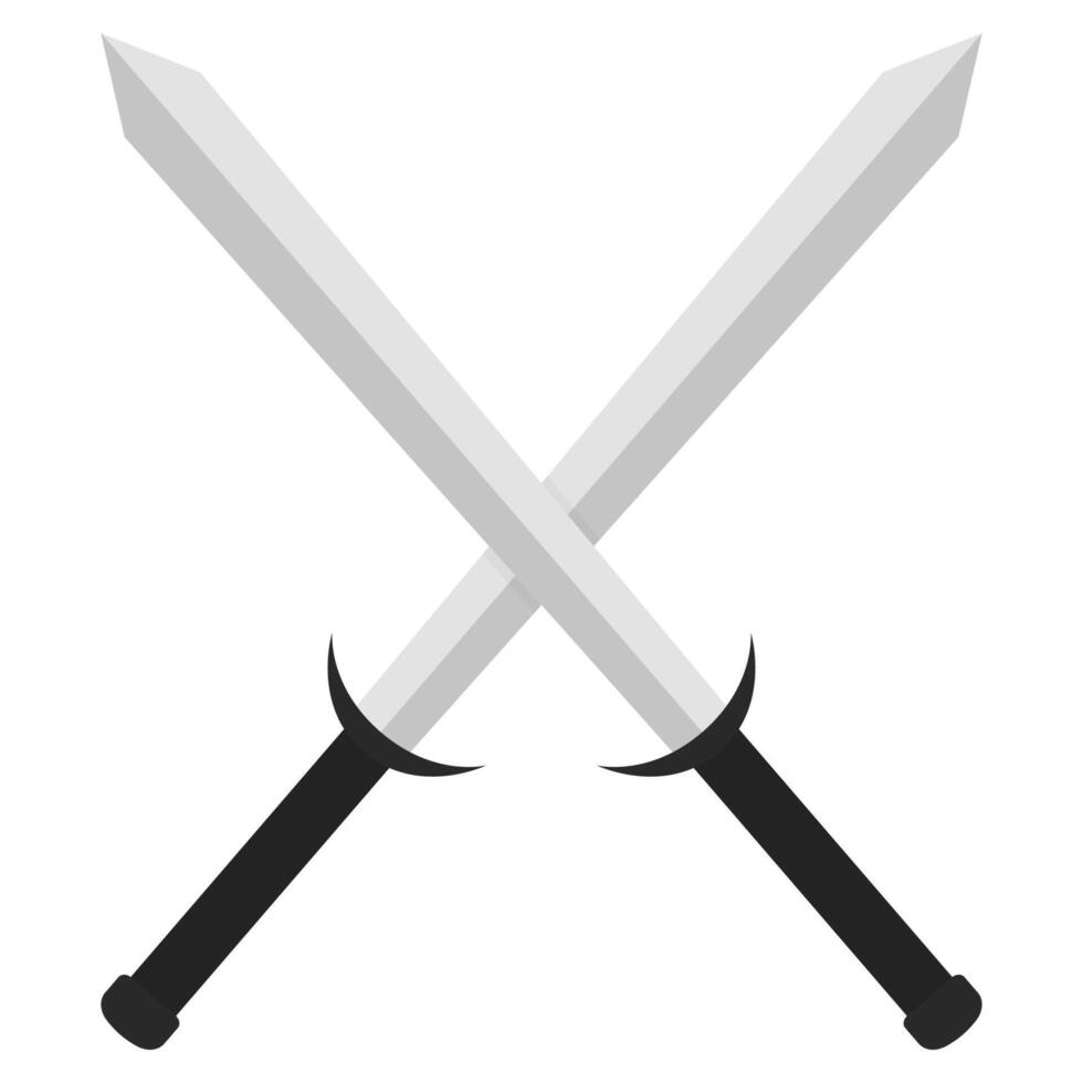 Crossed sword icon design isolated on white background. vector