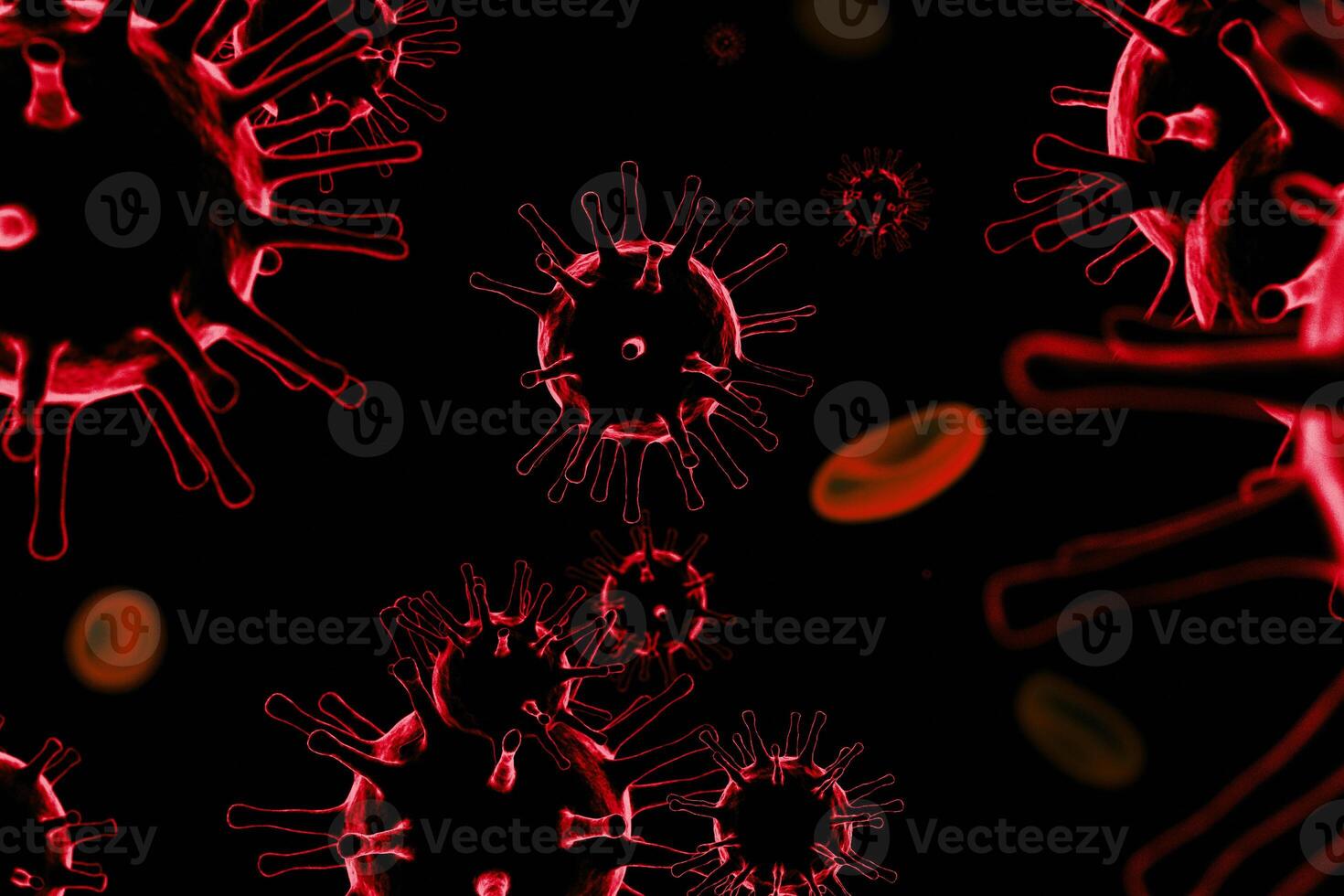 3D illustration of corona virus photo