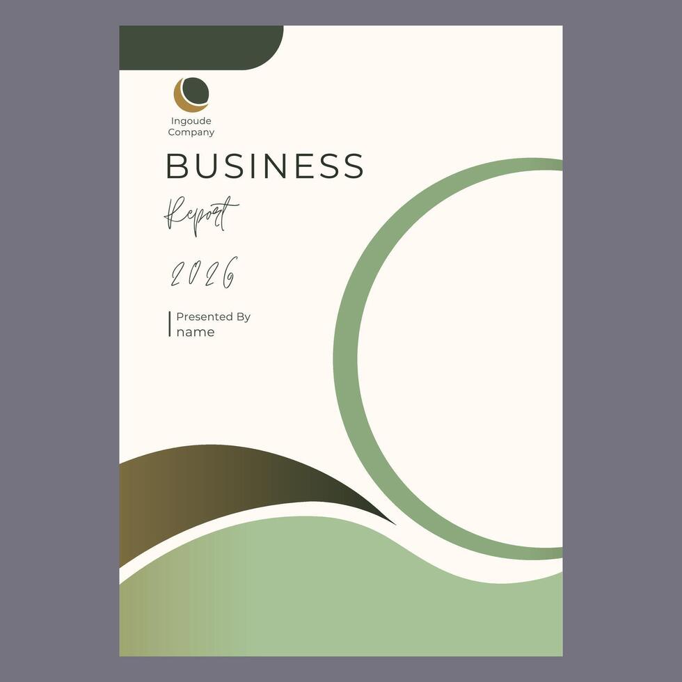Professional company business report profile design template vector
