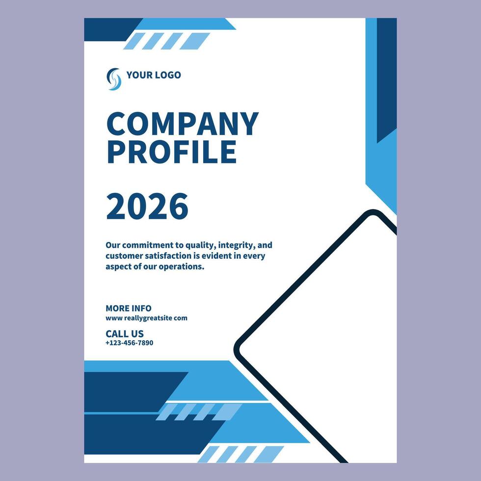 Professional company profile design modern template vector