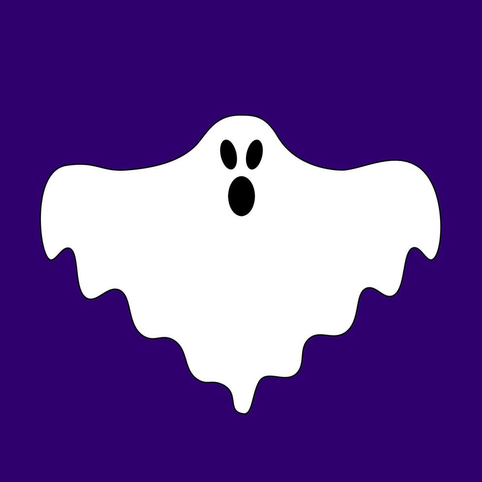 Halloween scary ghost. Screaming fliing ghost. Characters for halloween in cartoon style. vector