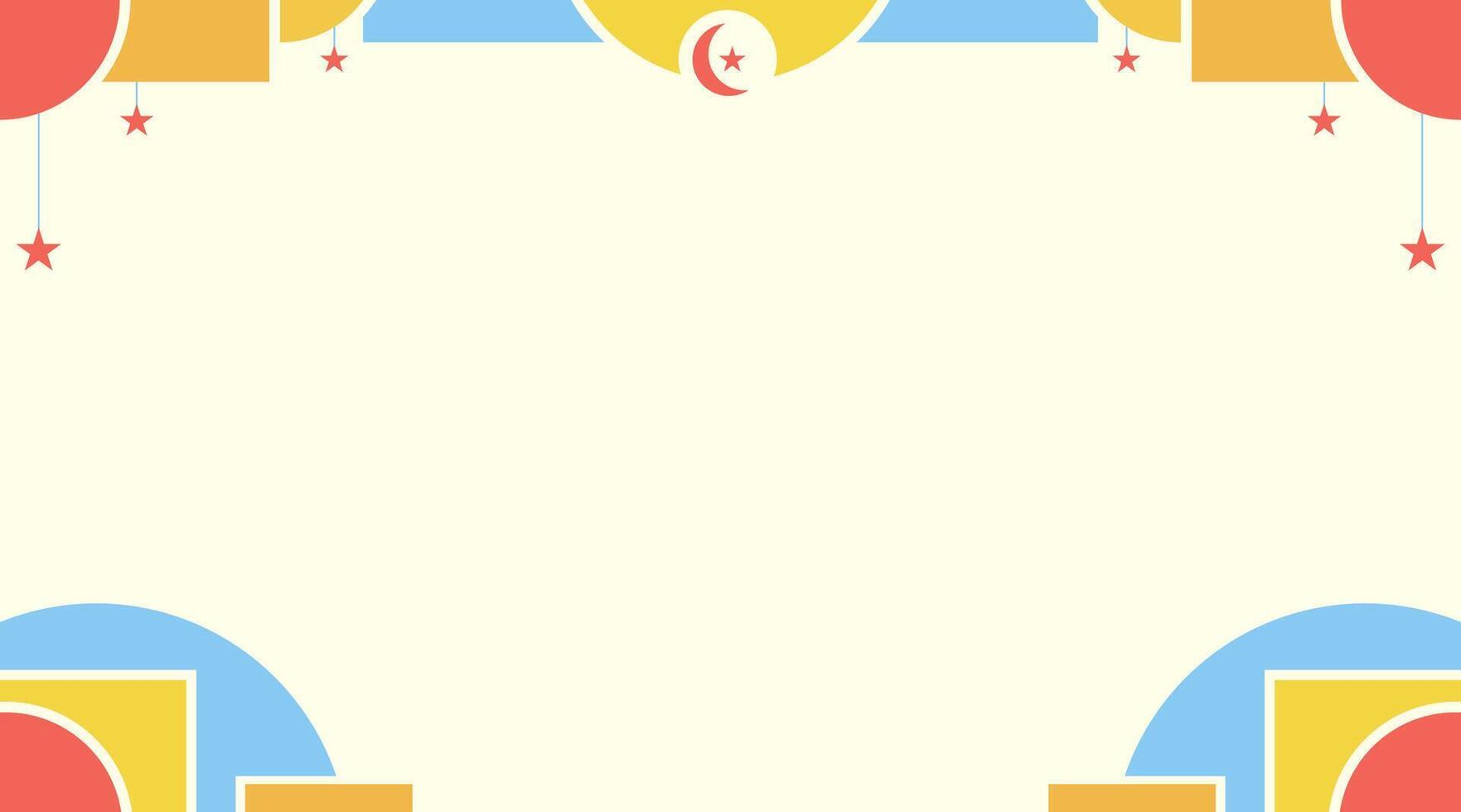 Minimalist Islamic Background Banner with Soft Color vector
