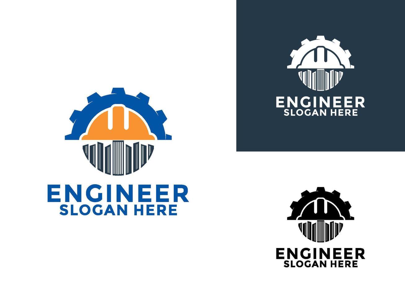 Engineer Logo Design , Engineering and Construction Building Logo Icon Design Template vector
