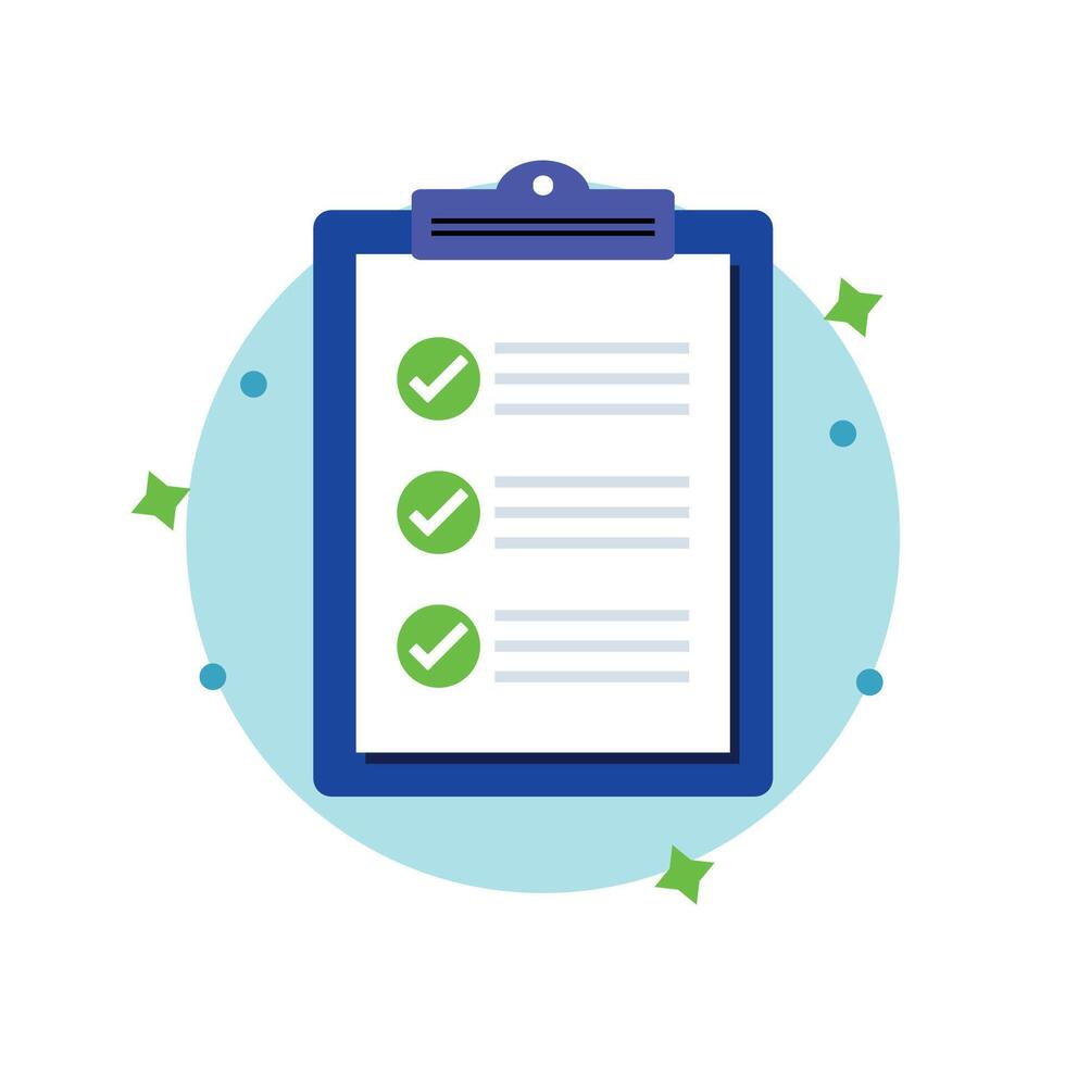 all Clipboard tasks have been completed concept illustration flat design, simple and modern graphic element vector