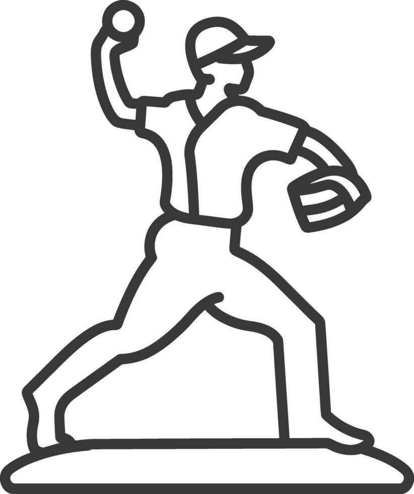 Baseball player throwing the ball illustration vector
