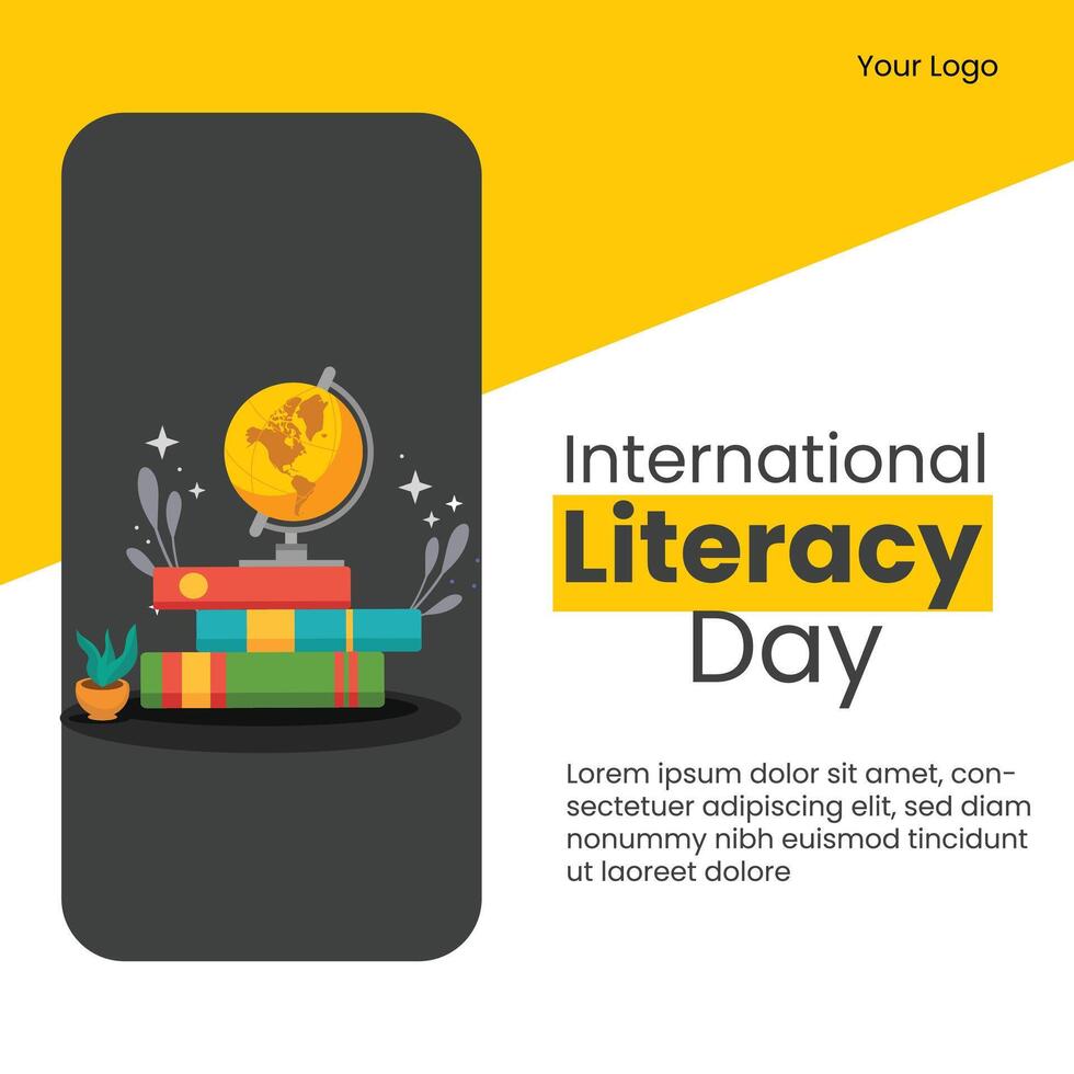 literacy day, 8th sept international literacy day vector