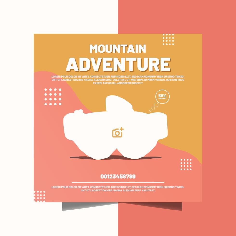 travel flyer template vector