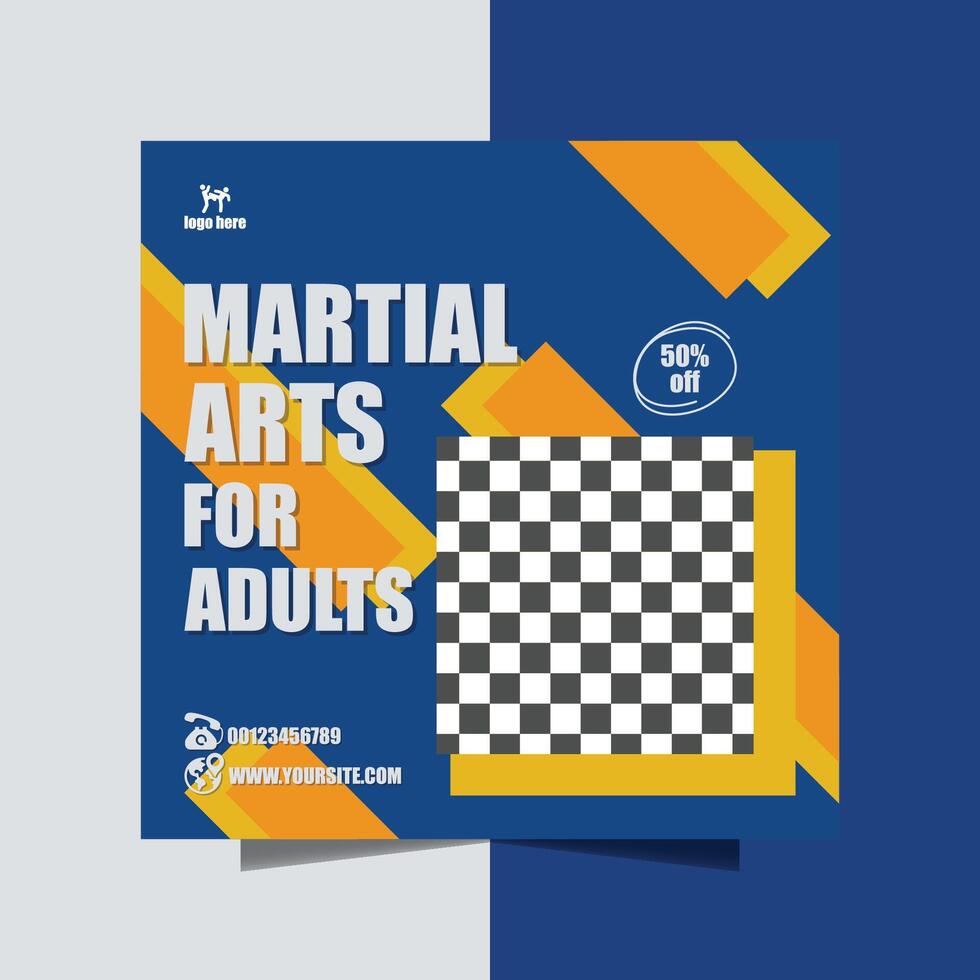 martial art flyer vector