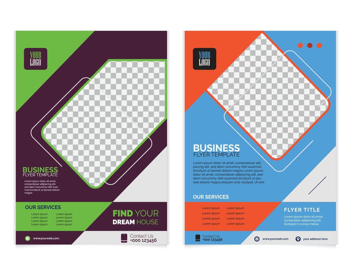 Business Flyer design, a4 size business flyer template vector