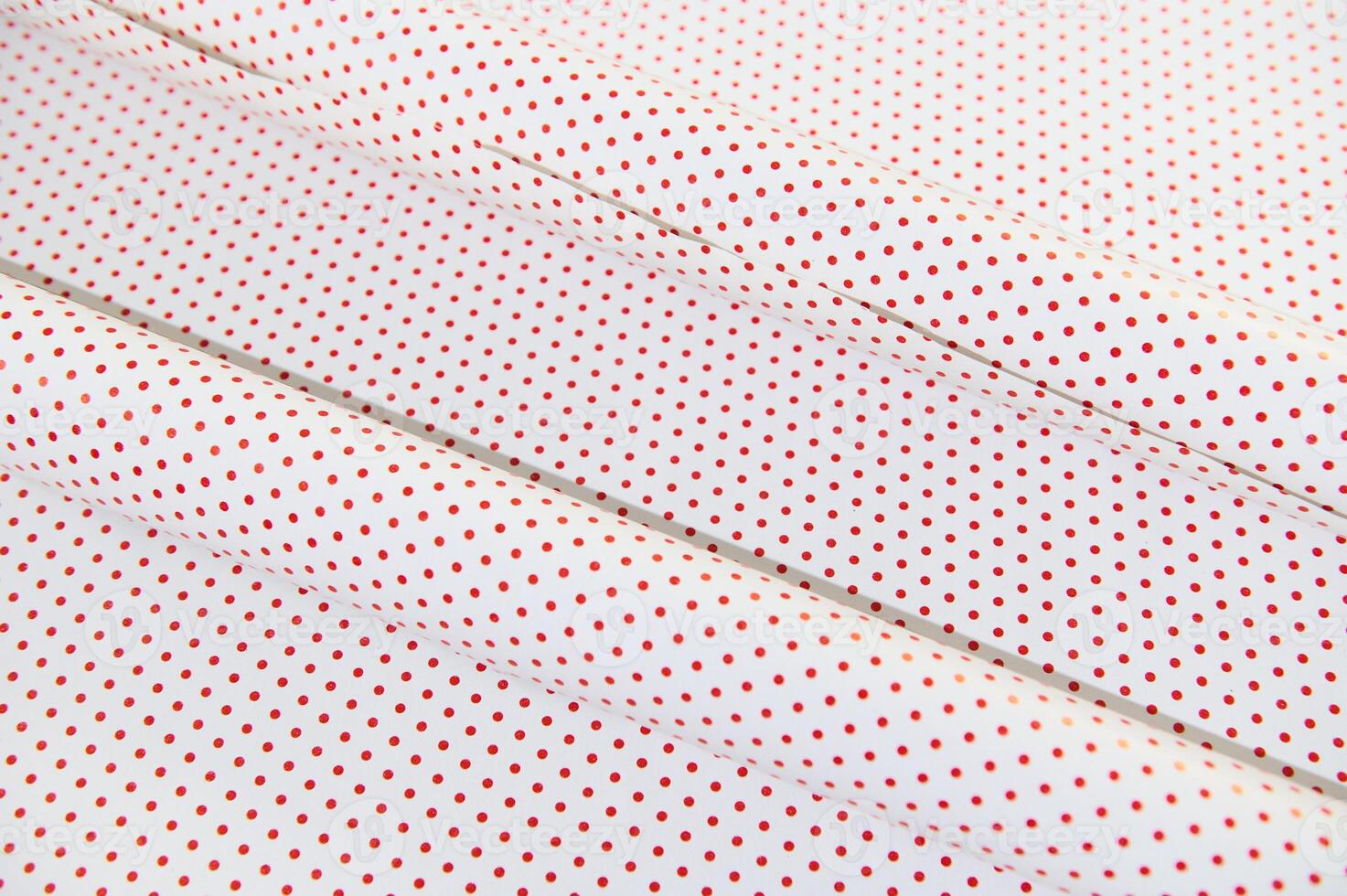 Red Polka Dot Fabric Texture photo