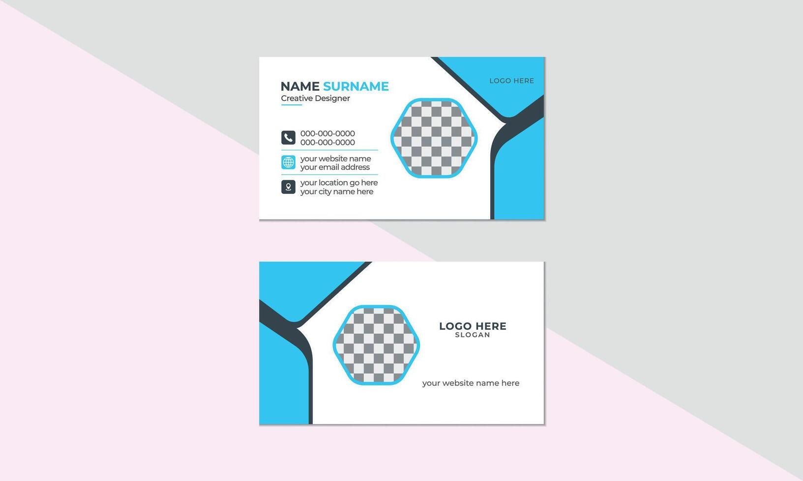 Simple and clean visiting card design vector