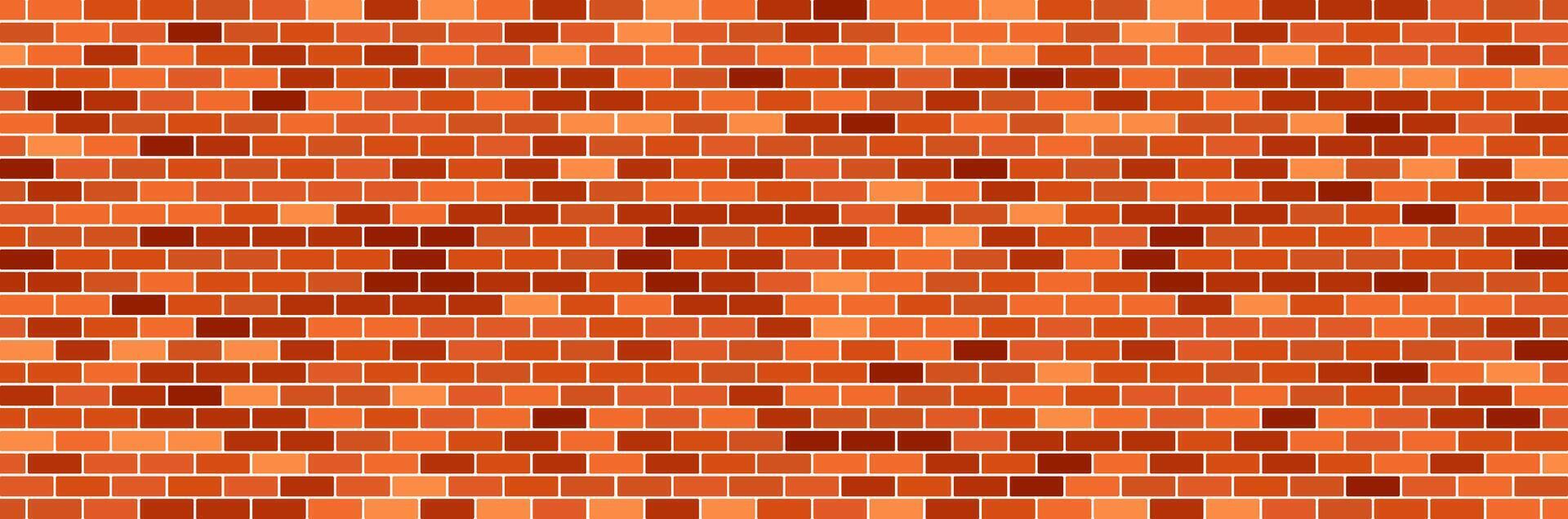 brick wall in brown colors banner, wallpaper, template vector