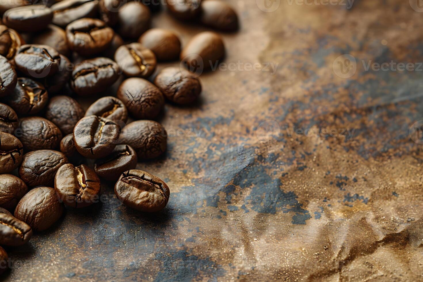 Rustic Coffee Bean Background for Organic Beverage Designs photo