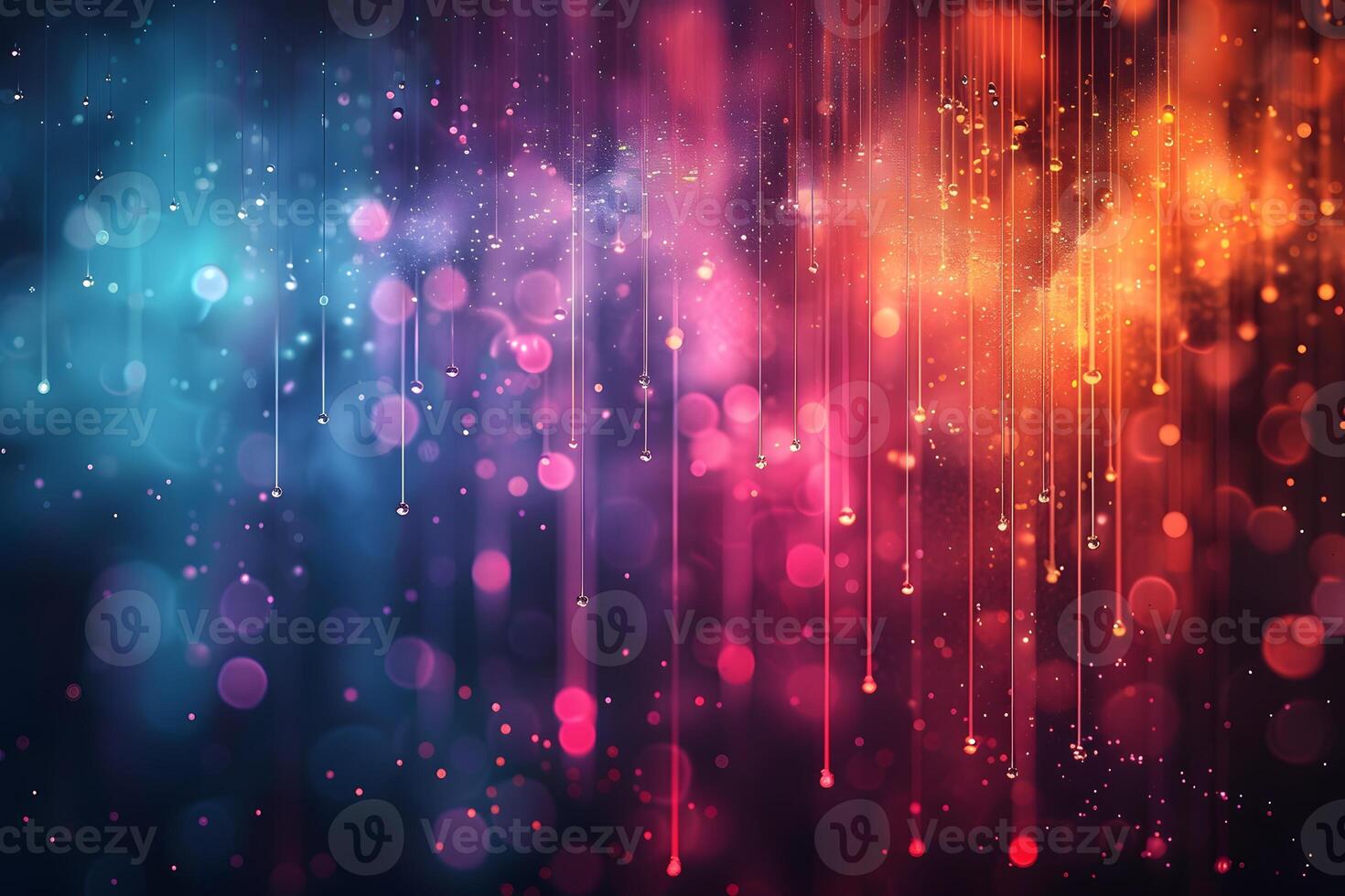 Abstract Cosmic Lights and Bokeh in Vivid Gradient for Modern Digital Design photo