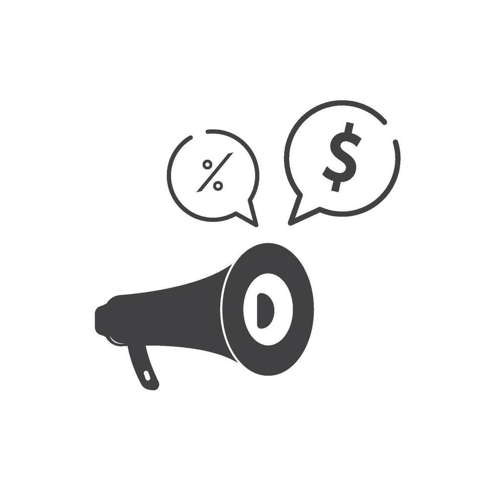 Megaphone with speech bubbles vector