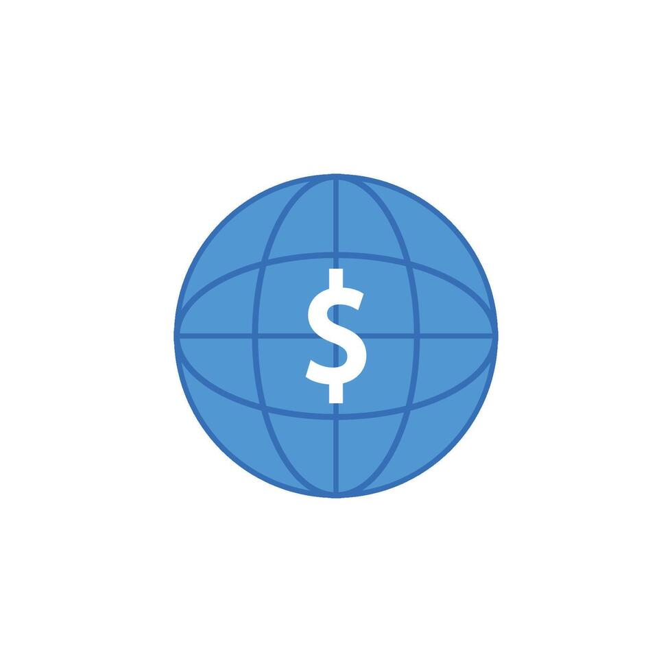 Globe with Dollar sign vector