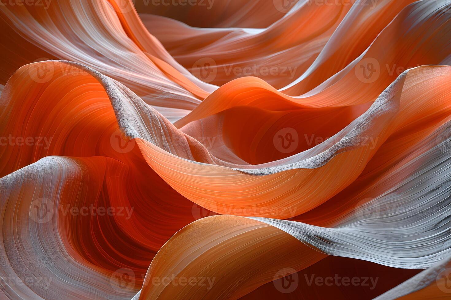 Abstract Swirling Sandstone Patterns in Vibrant Orange and White for Creative Design photo
