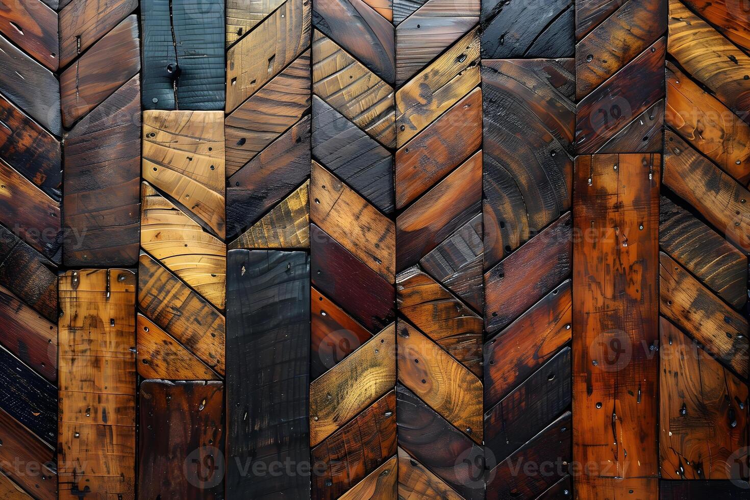 Rustic Wood Texture with Herringbone Pattern for Interior Design photo