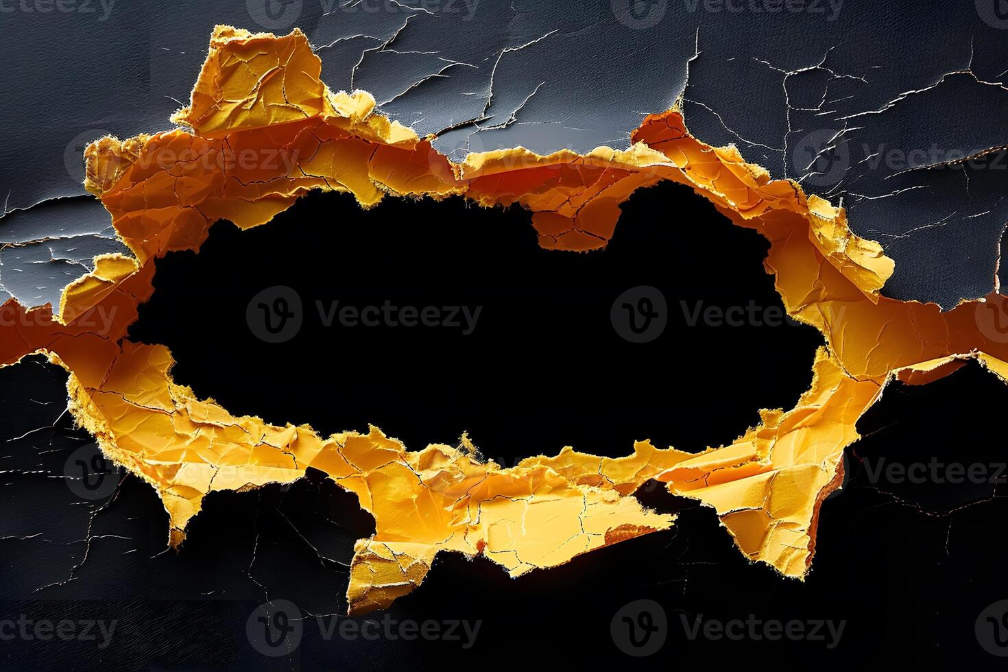 Creative Torn Paper Texture with Dark Background for Design Projects photo