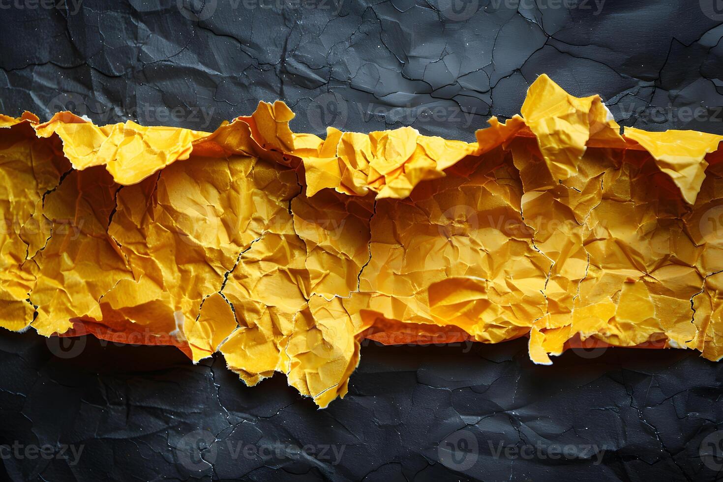 Abstract Textured Design with Bold Yellow and Dark Cracked Surface for Modern Art Projects photo