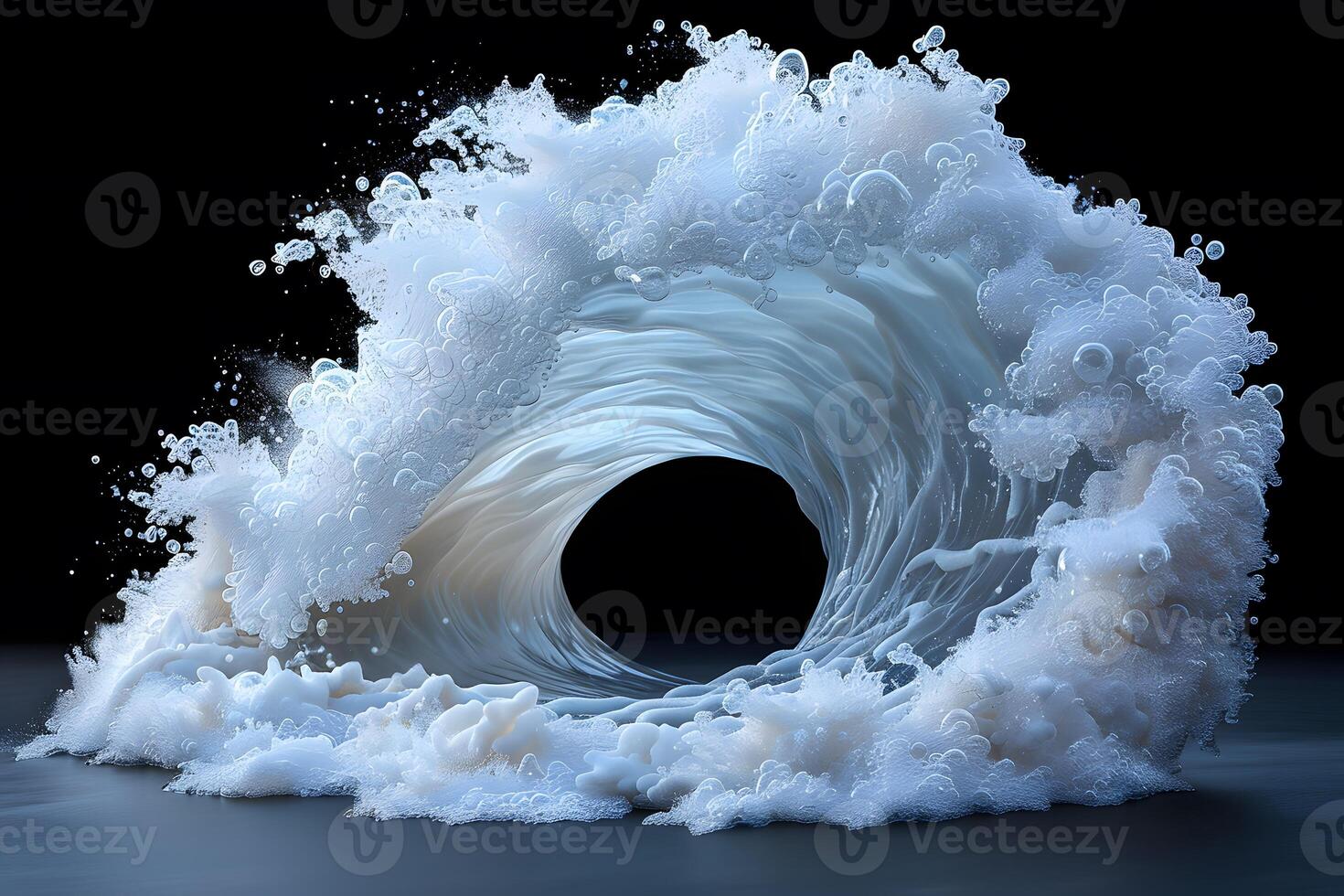 Majestic Ocean Wave with Splashing Foam for Artistic and Nature Themes photo