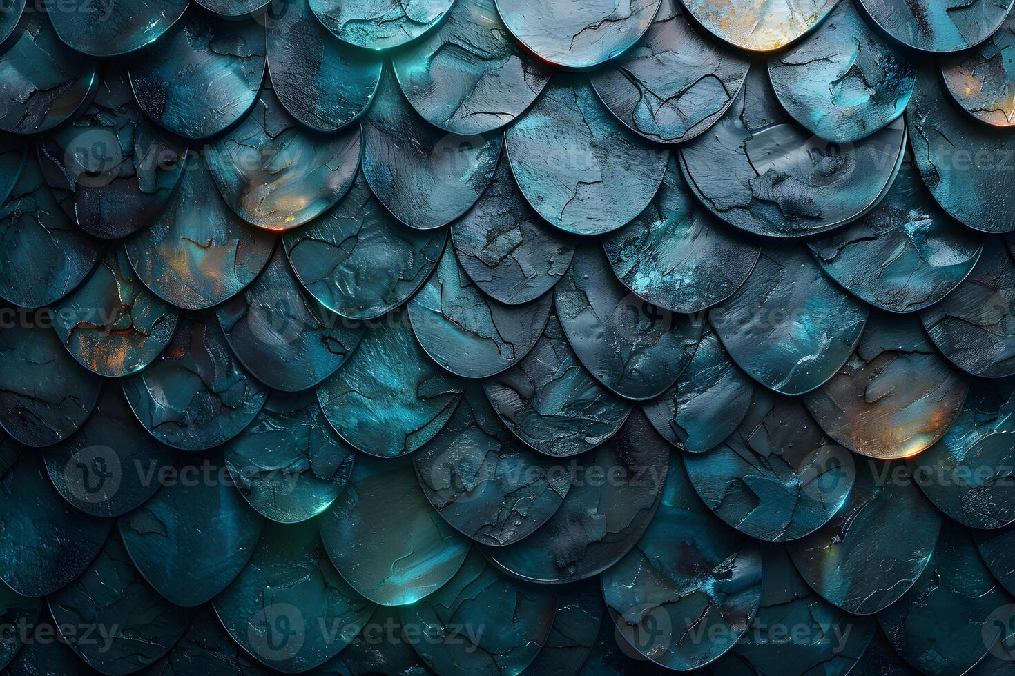 Abstract Blue Textured Pattern with Overlapping Scales for Creative Design Projects photo