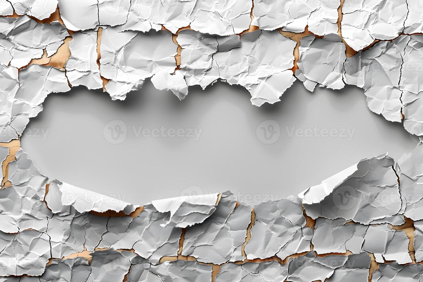 Torn Paper Background with Rough Textured Layers for Creative Design photo