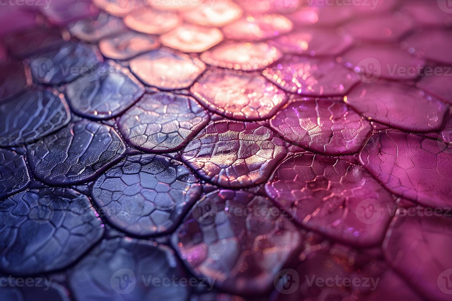 Iridescent Abstract with Hexagonal Texture in Pink and Purple Tones photo